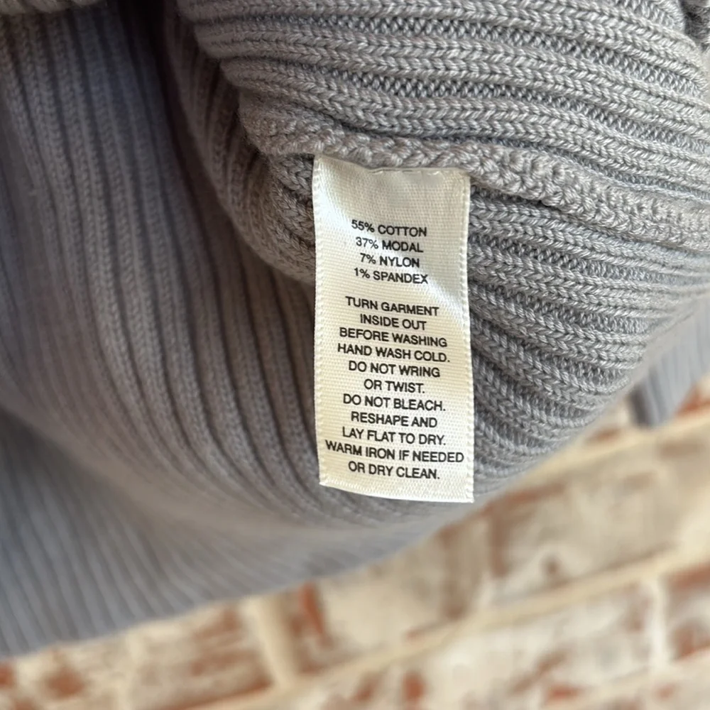 White‎ House Black Market Light Gray Cowl Neck Sweater